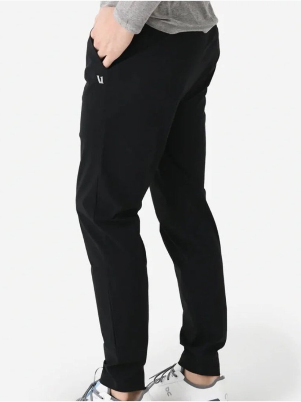 VUORI Fleet Pants Athletic Slim 30" Elastic Waist Stretch Performance Sz M Black - Picture 3 of 14